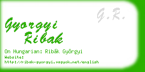 gyorgyi ribak business card